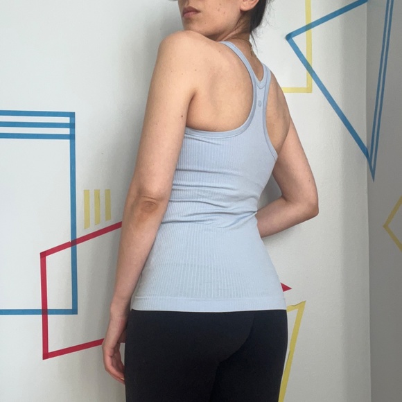 Lululemon Ebb to Street Tank Light Blue - Picture 2 of 2